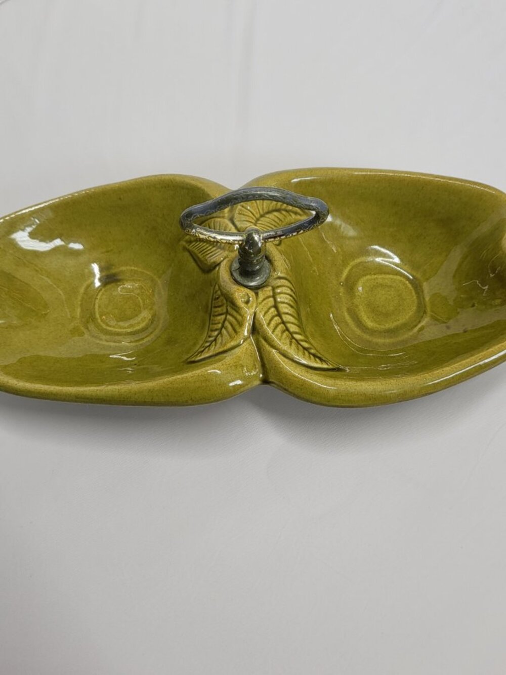 Vintage California Pottery Ceramic Apple Serving Dish USA 716